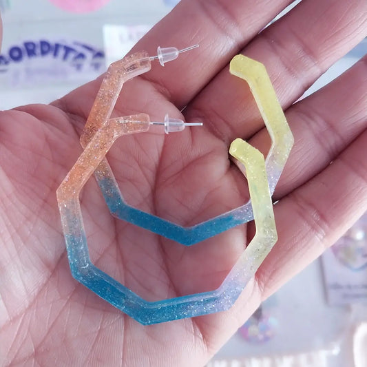 Ombre Jelly Hoop Earrings