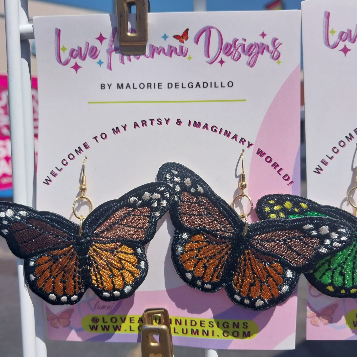 XL Monarch Butterfly Earrings
