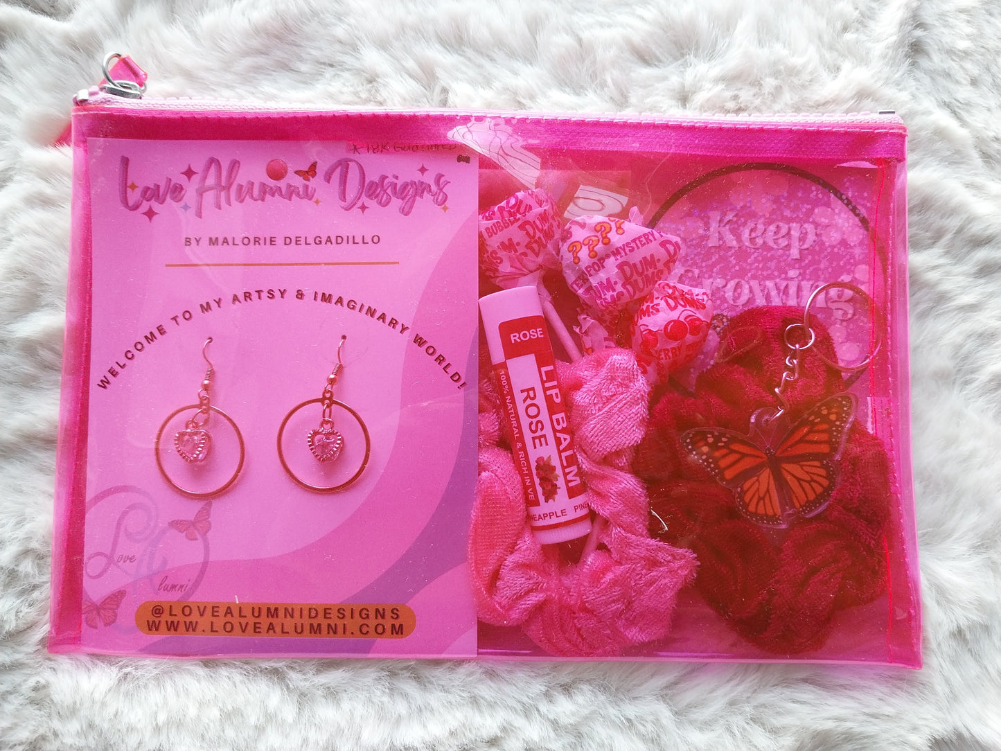 18K Gold Heart Earrings Gift Set