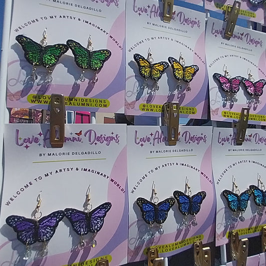 Monarch Dreams 18K Gold Plated Butterfly Earrings