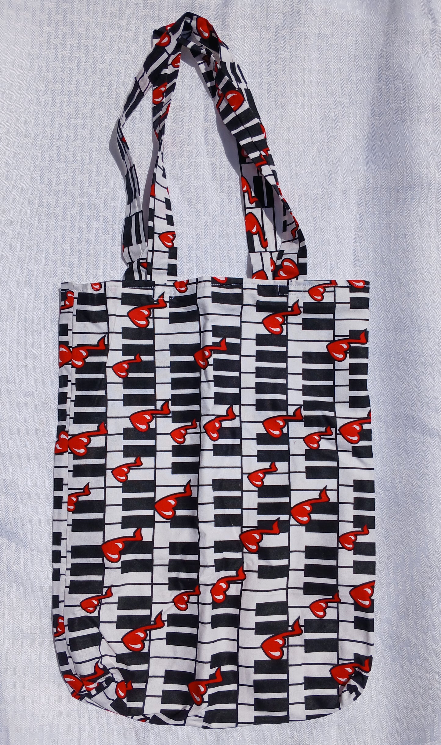 Piano Handcrafted Tote Bag Sustainable Fabric