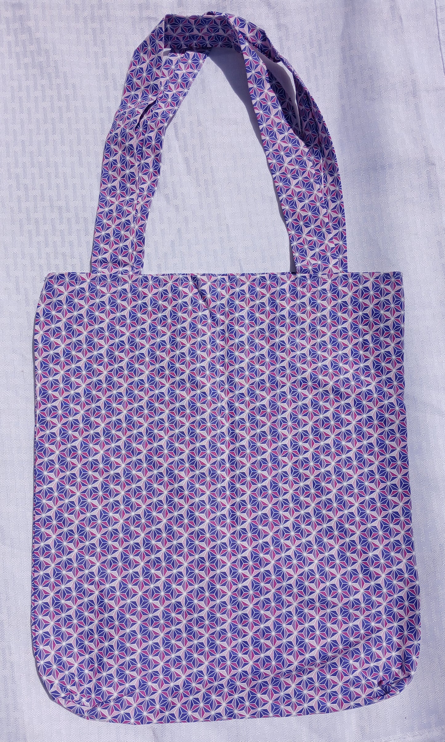 Purple Handcrafted Tote Bag Sustainable Fabric