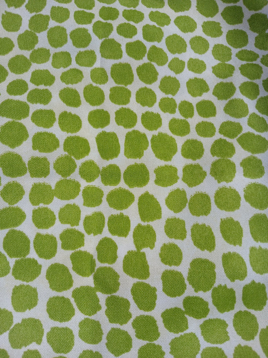 Green Polka Handcrafted Tote Bag Sustainable Fabric