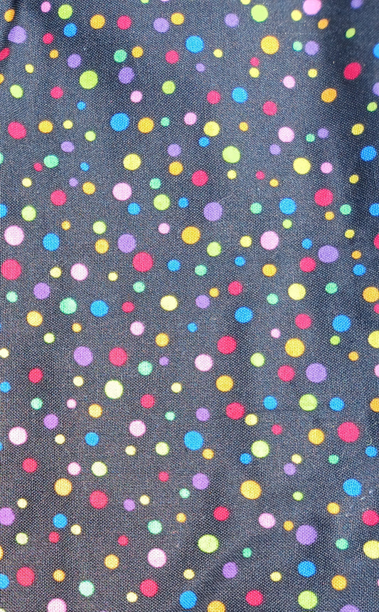 Rainbow Polka Dot Handcrafted Tote Bag Sustainable Fabric