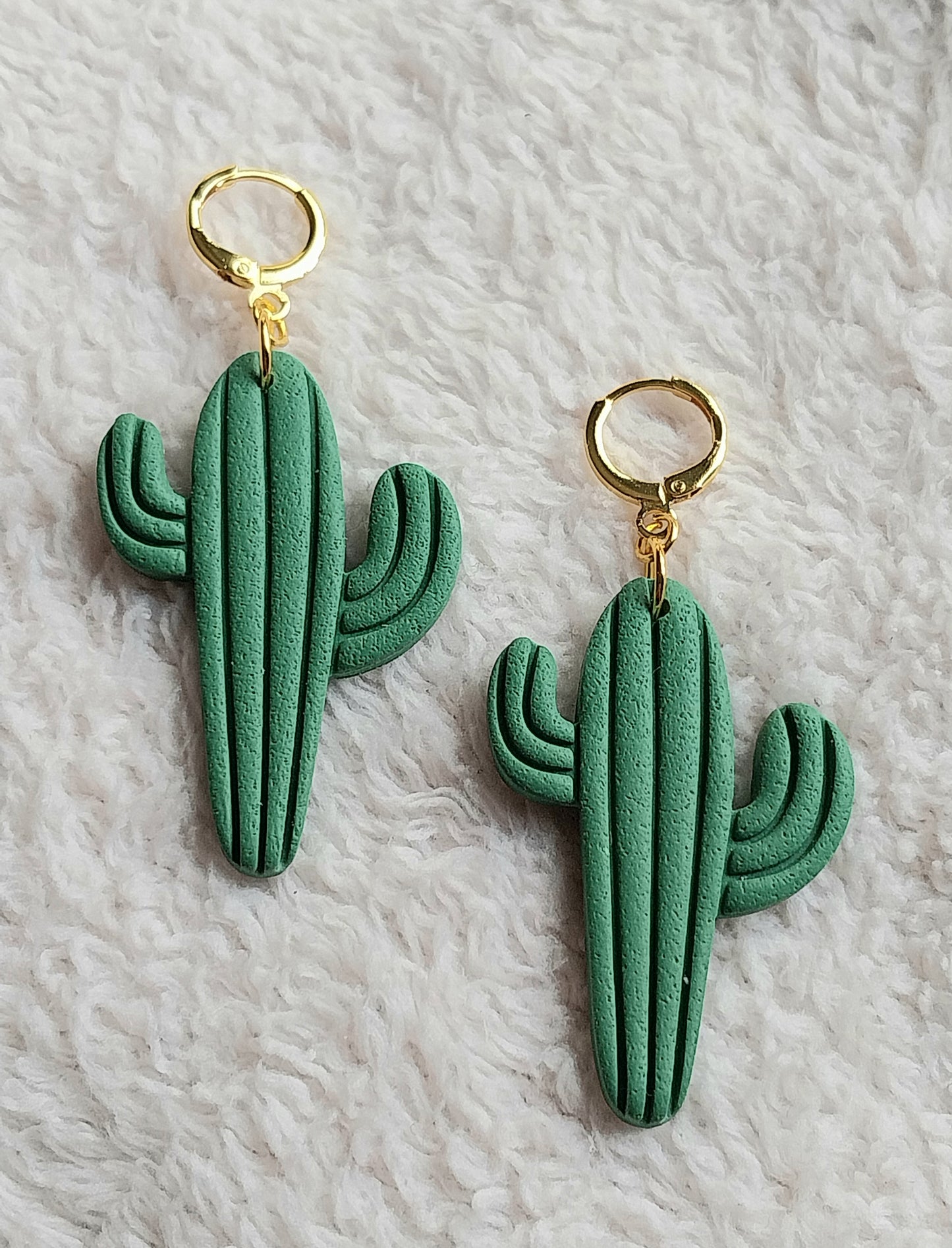 18K Gold Plated Cactus Babe Dangle Earrings