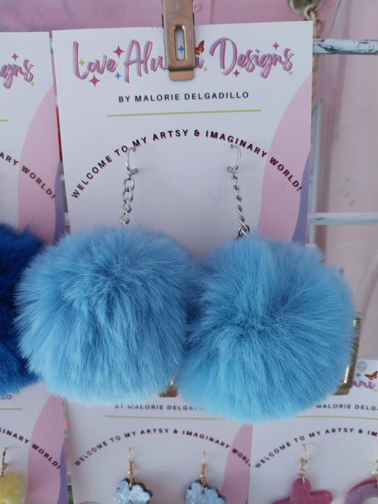 Fluffy Poms Earrings