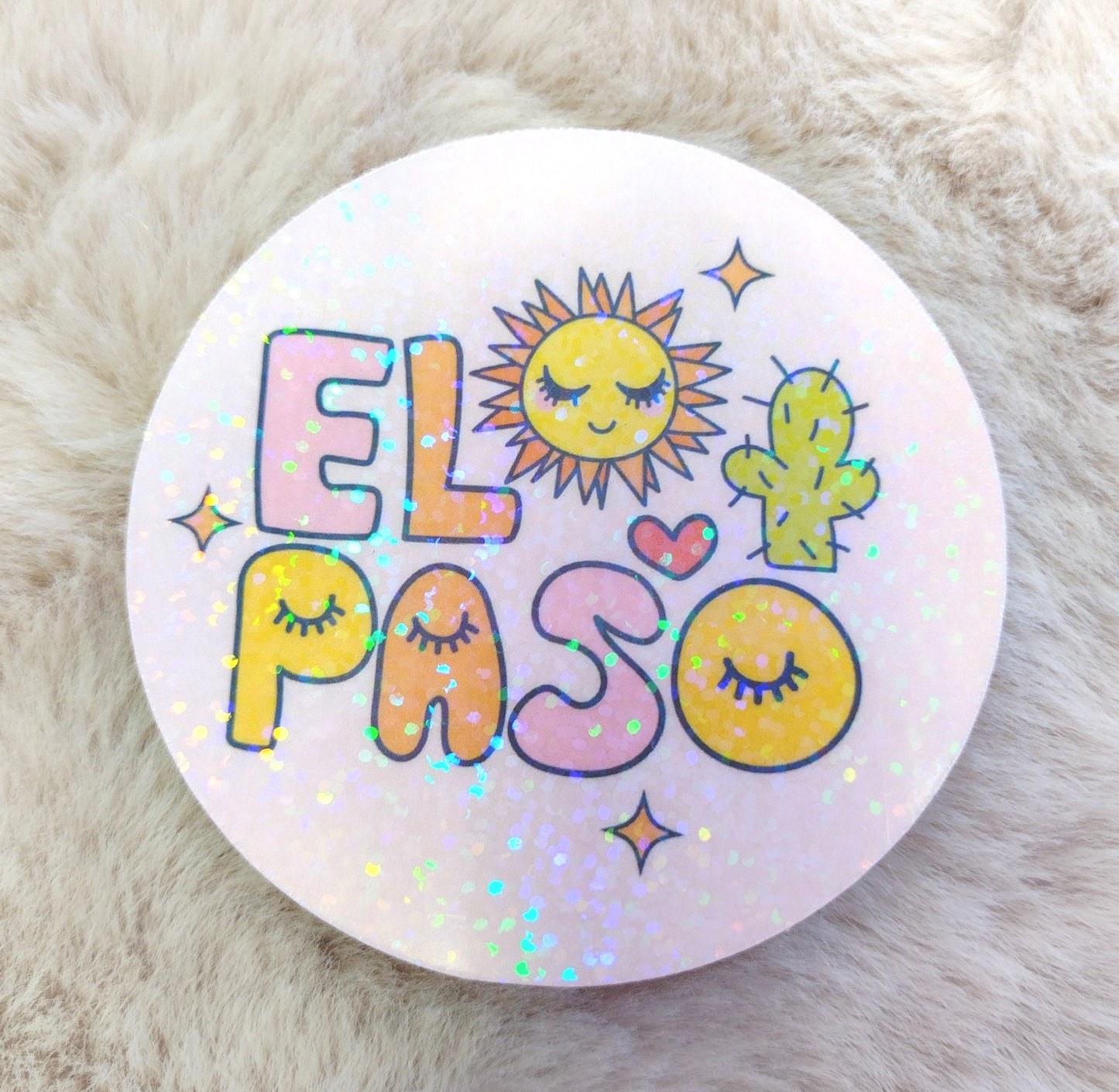 El Paso Pink Circle Sticker