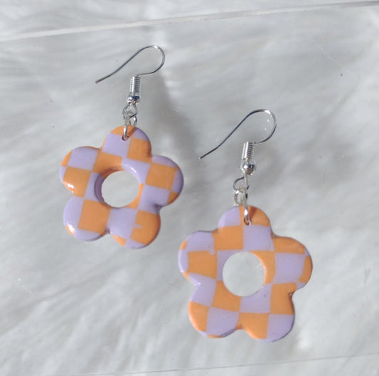 Checkered Blooms Earrings