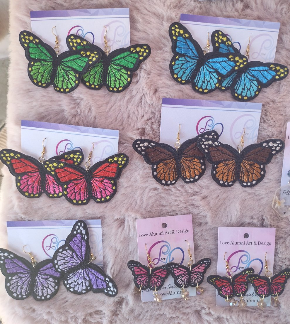 XL Monarch Butterfly Earrings