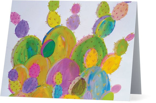 Rainbow Cactus Greeting Card